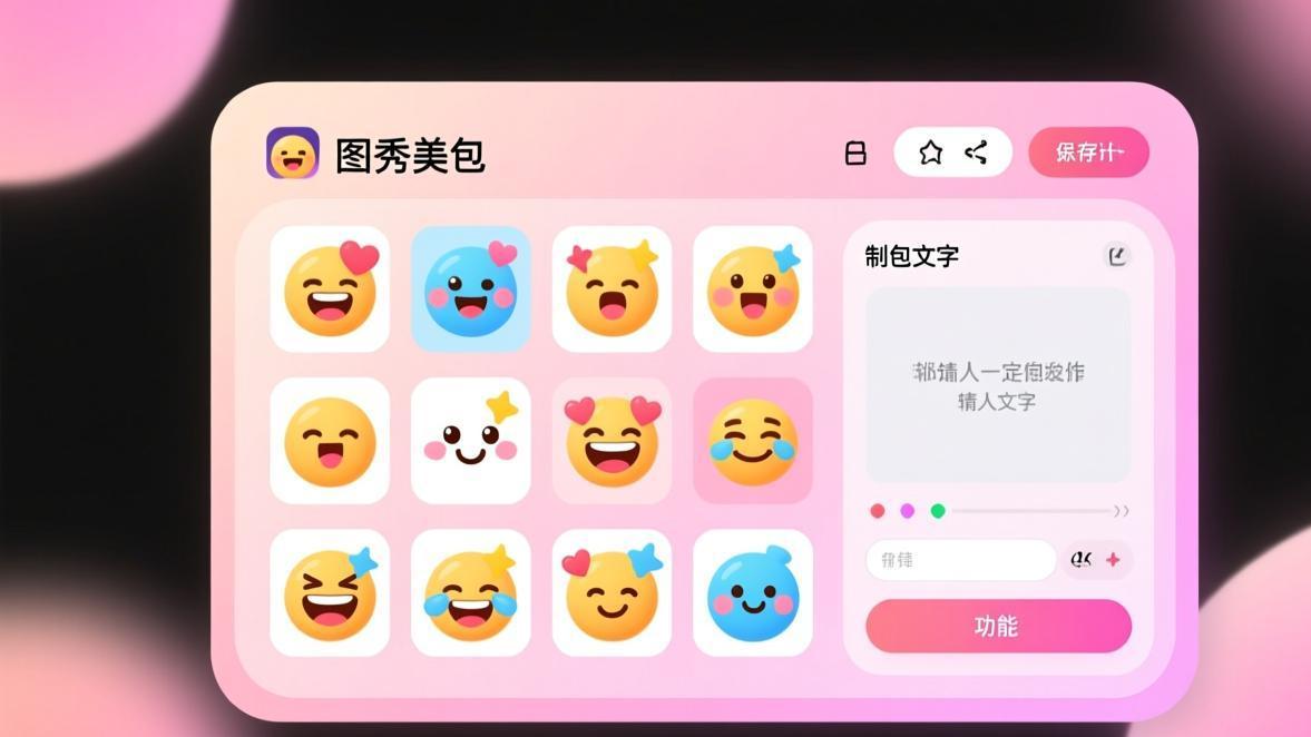 美图秀秀表情包制作主界面