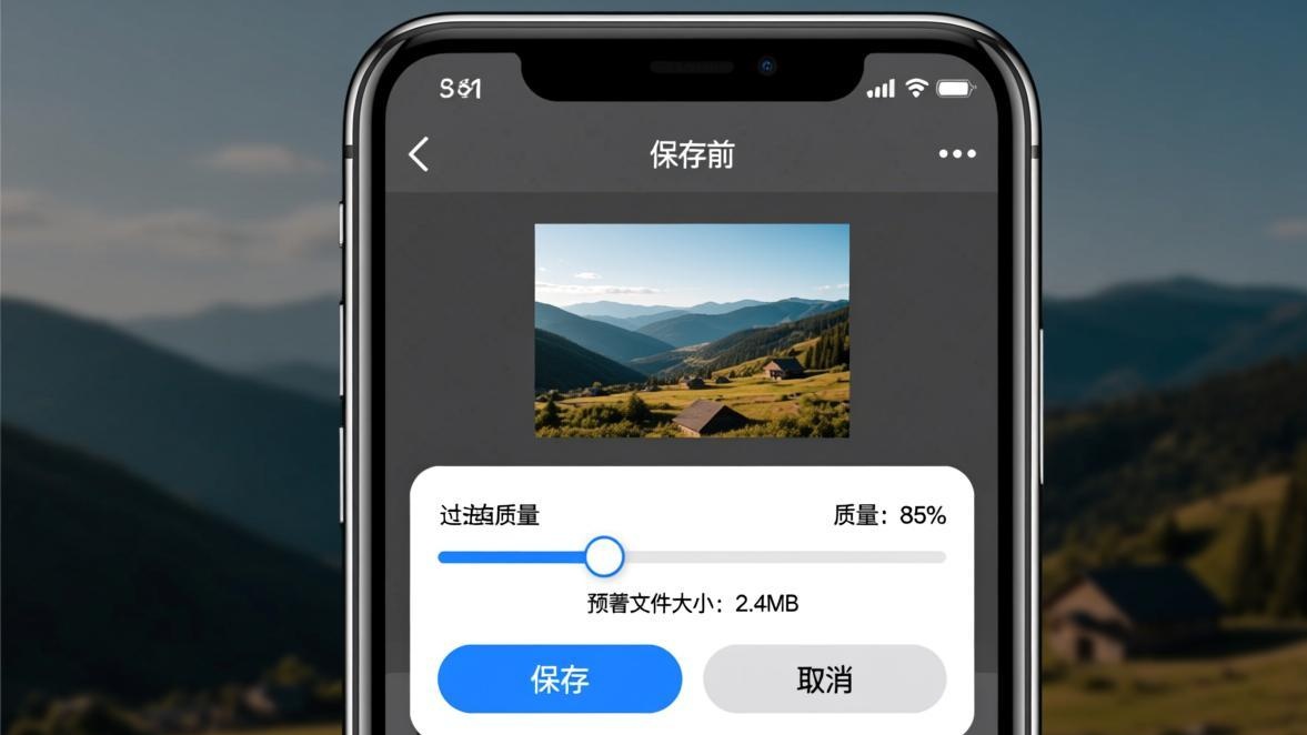 美图秀秀保存画质调整界面