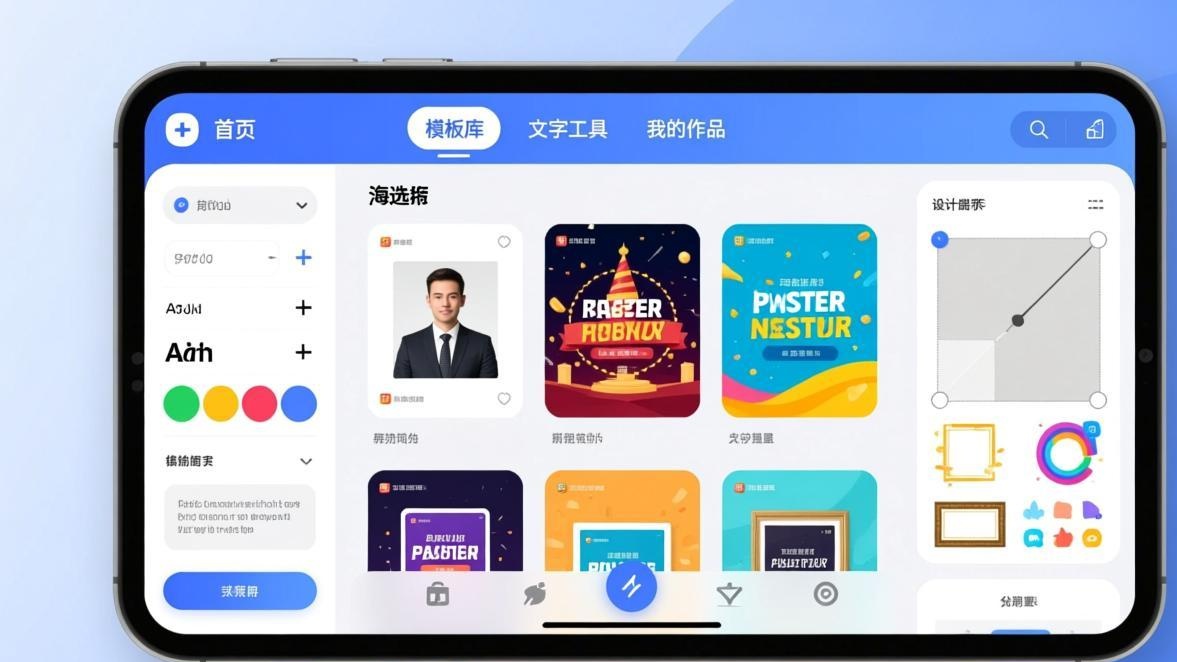 海报模板选择界面