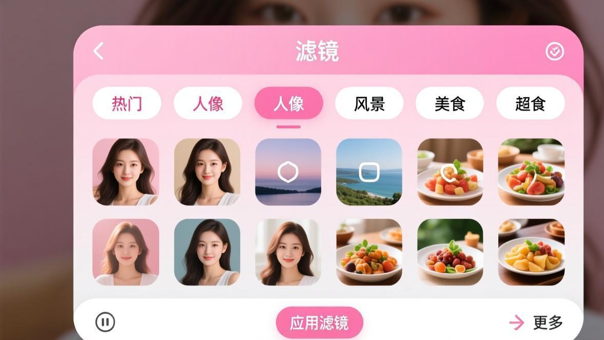 美图秀秀滤镜功能界面