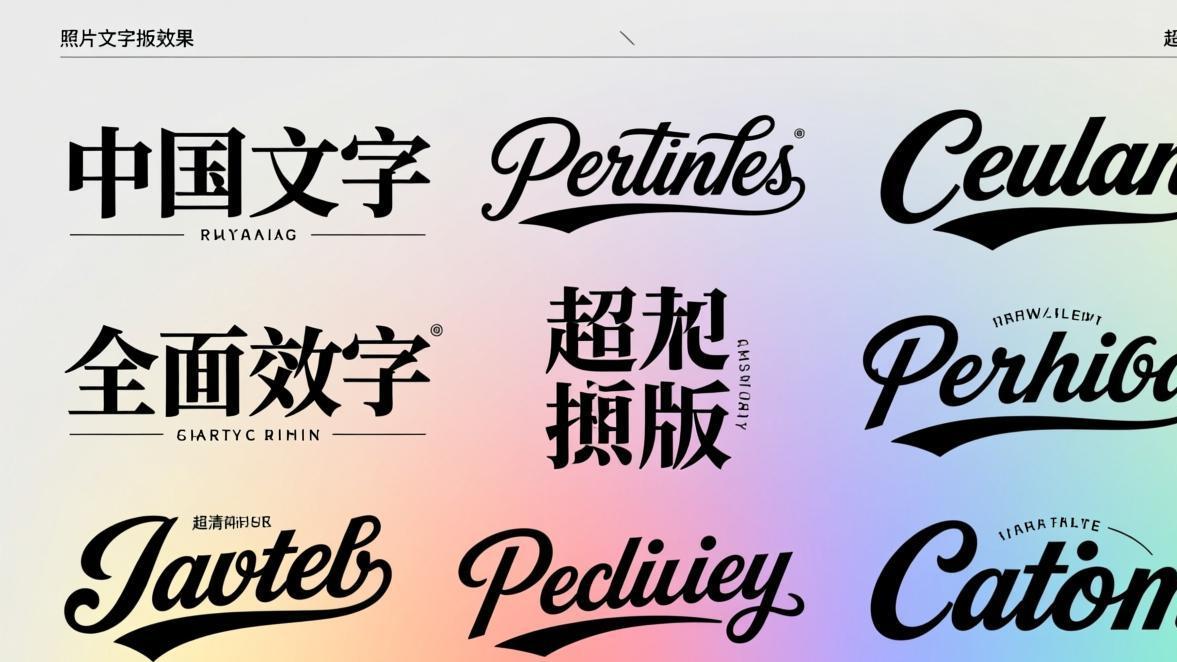 文字描边效果对比示意