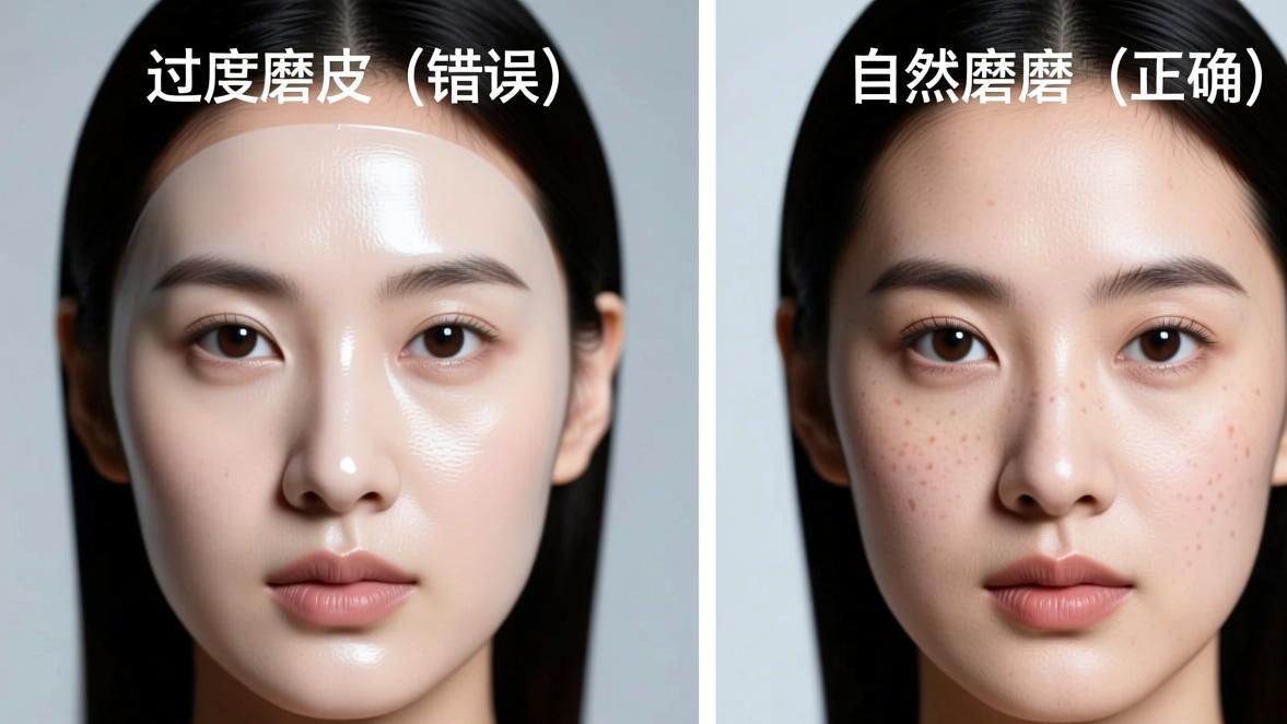 自然磨皮效果细节对比