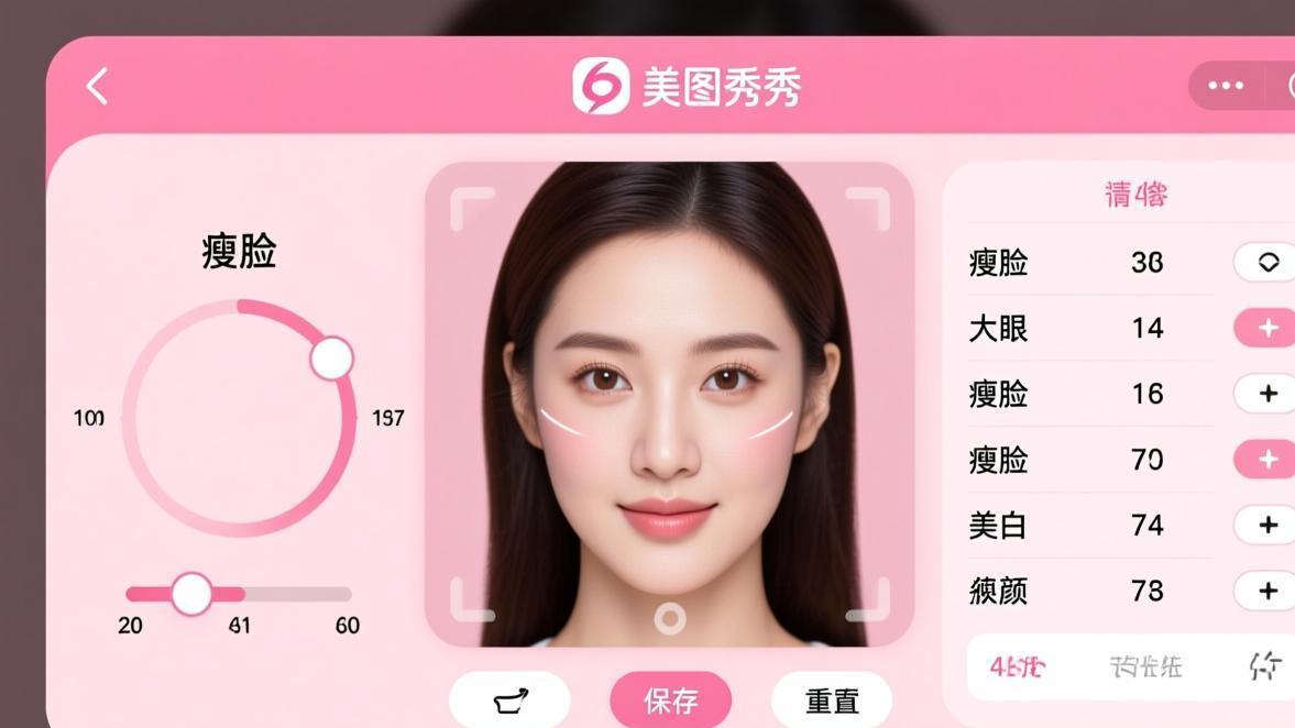 美图秀秀瘦脸效果前后对比