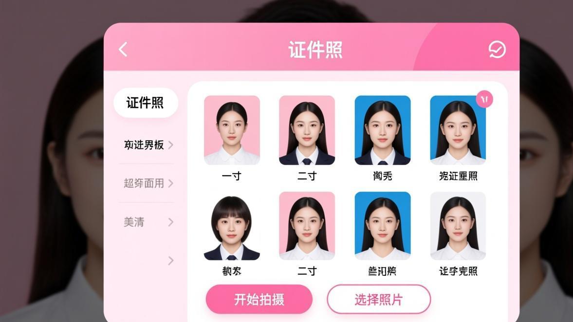 美图秀秀证件照换底色效果展示